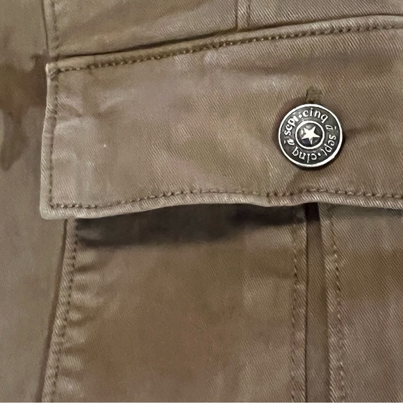 Cinq a Sept Kelly High Rise Cargo Pant Joggers 00 Brown cropped high waist - Picture 10 of 16